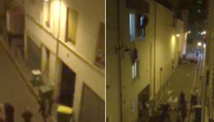 بالفيديو.. محاولات هروب الرهائن من مسرح “باتاكلان” بباريس