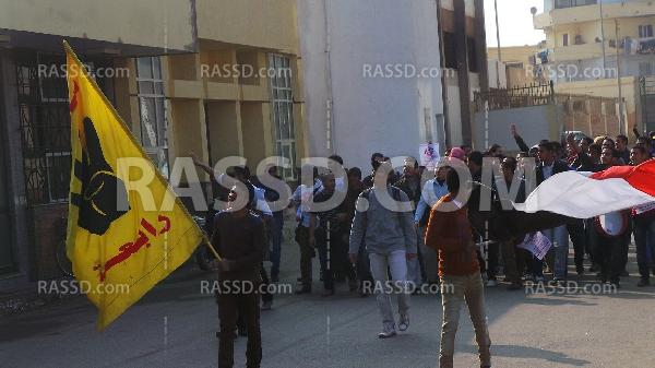 فاعلية لطلاب جامعة الفيوم احتجاجًا على اقتحام الأزهر