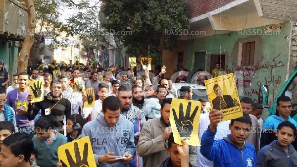 مسيرة بقرية بنى عدى بمركز ناصر تلبية لدعوة التحالف