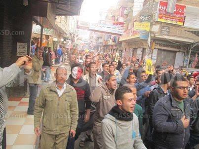 مسيرة حاشدة بشبين القناطر لمناهضة للانقلاب