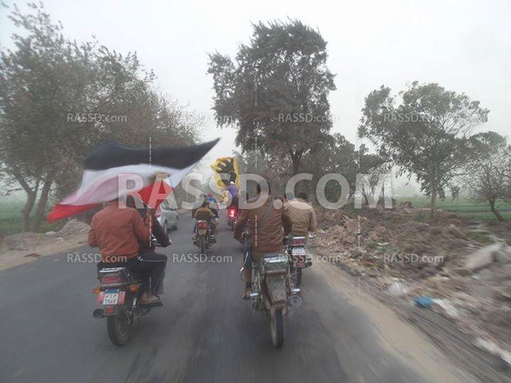 مسيرة صباحية بالدراجات النارية لمعارضي الانقلاب بالمنوفية