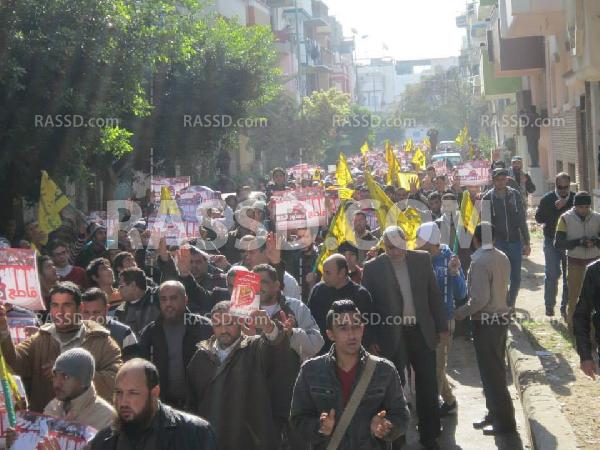 مسيرة صباحية بدمياط الجديدة فى أسبوع “إسقاط إستفتاء الدم”