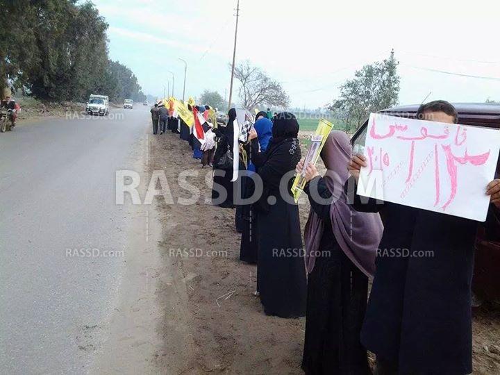 تظاهرات لمعارضي الانقلاب بفاقوس في أسبوع “معًا نثور”