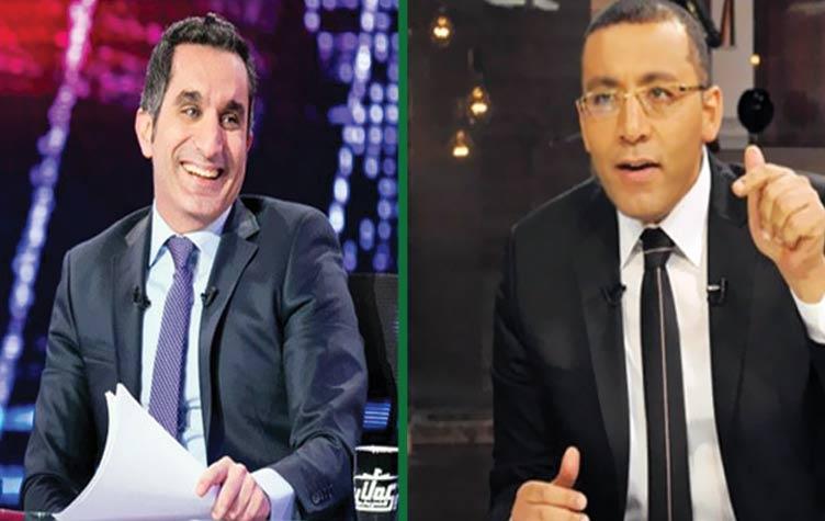 بالصور.. باسم يوسف يهاجم خالد صلاح بسبب تغريدة: “نوابكم شبهكم”