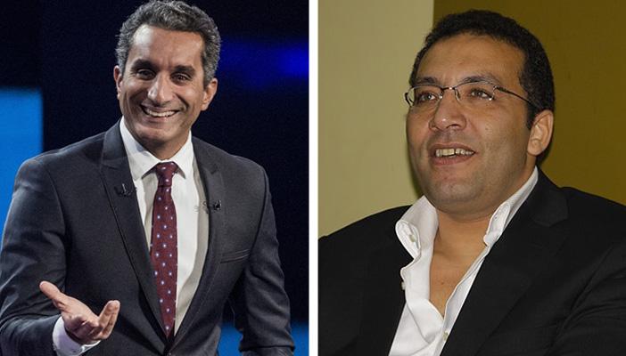 باسم يوسف وخالد صلاح يشعلان التعليقات على موقع “تويتر”