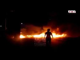 مجهولون يقطعون الطريق أمام معسكر أمن ببورسعيد رفضا للاعتقالات