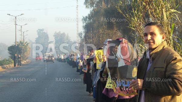 سلسلة بشرية لتحالف دعم الشرعية ببورسعيد