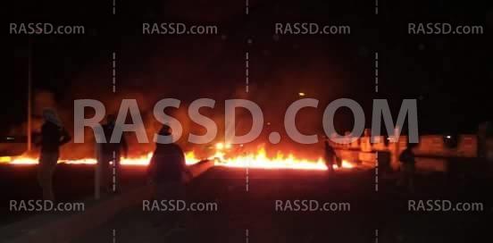 مجهولون يقطعون عدة طرق بمدينة أبوحماد بالمنوفية