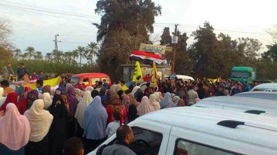 أهالى كفر الدوار يحتشدون دعماً لانتفاضة يناير