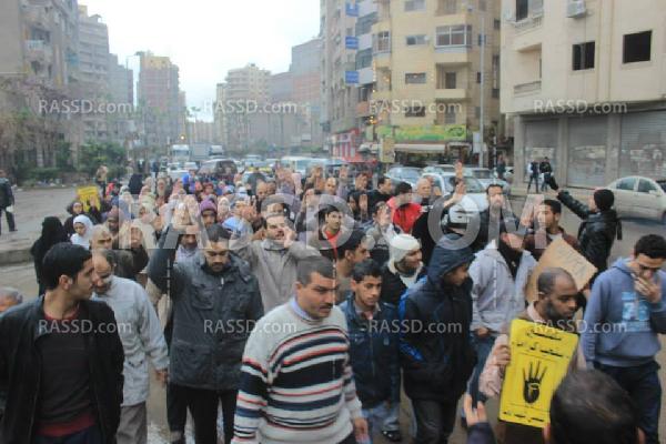 “ألتراس” يشعل مسيرة طلاب ضد الإنقلاب بالاسكندرية