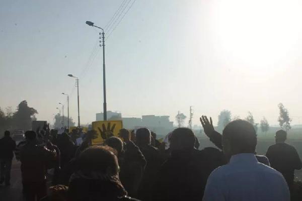 تظاهرات صباحية بكفر الشيخ رفضًا للانقلاب