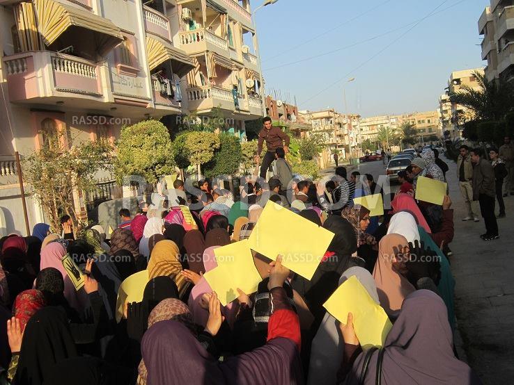 مسيرة لطلاب ضد الانقلاب بدمياط الجديدة