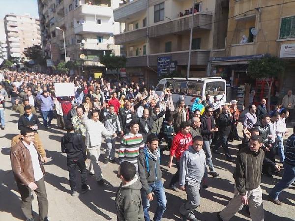 مسيرة حاشدة لتحالف دعم الشرعية بالمنتزه بالاسكندرية