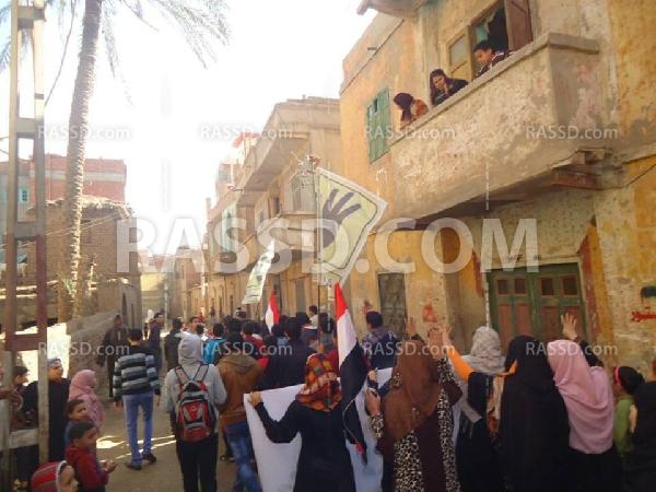 مسيرة لشباب ضد الانقلاب بالدقهلية