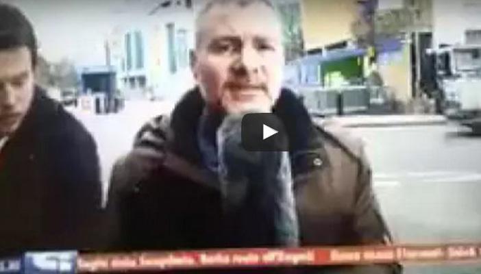 بالفيديو.. مراسل “سكاي سبورت” ينفعل على مشجع بسبب “موزة لعبة”