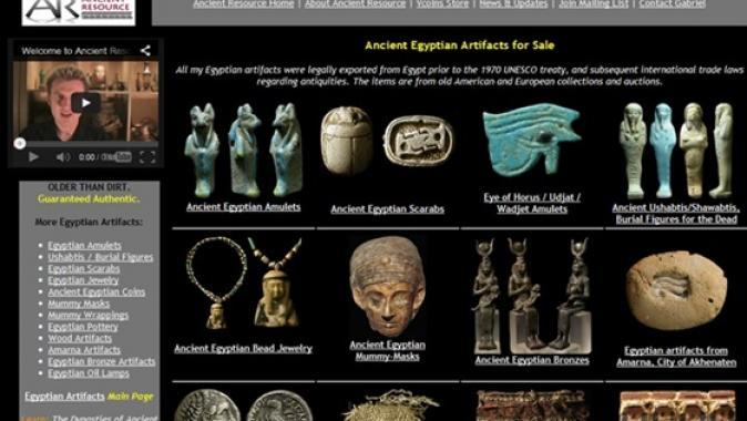 160 قطعة أثرية مصرية معروضة للبيع على مواقع الإنترنت