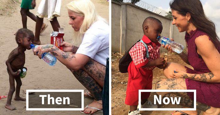 طفل “الأمل” النيجيري المحكوم عليه بالموت يبدأ أول أيام دراسته