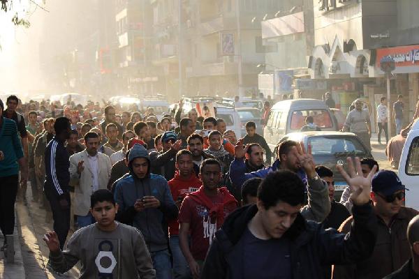 مسيرة مناهضه للإنقلاب تُشعل شوارع الهرم