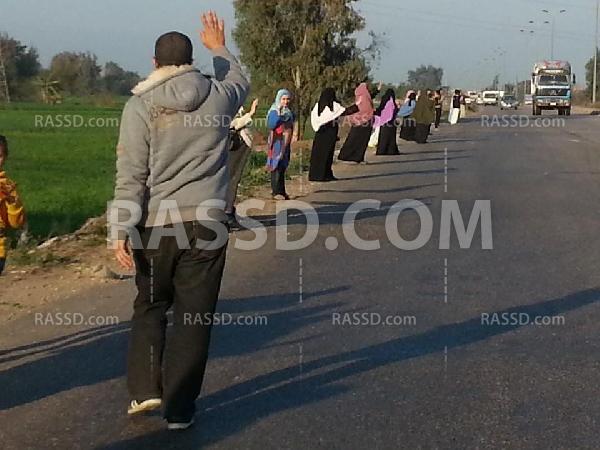 سلسلة بشرية لتحالف دعم الشرعية في محافظة الدقهلية