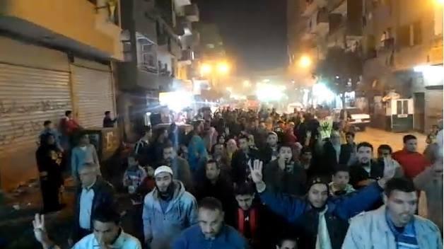 مسيرة حاشدة وسط المنيا منددة بالانقلاب العسكري