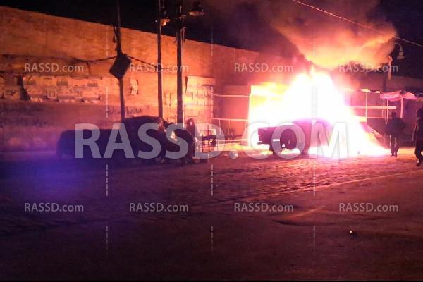 إضرام النيران ب3 سيارات شرطة بالأسكندرية