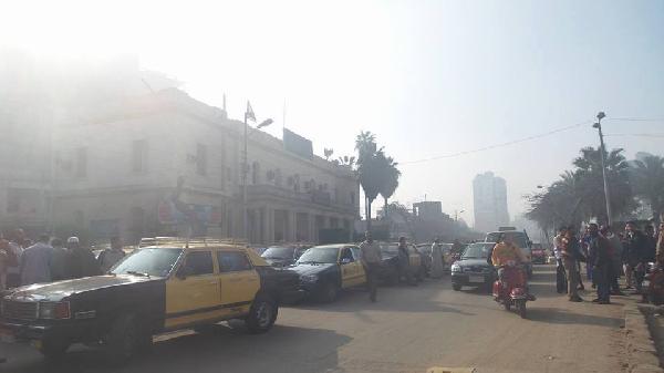 اعتصام لسائقي التاكسي أمام مجلس مدينة المحلة