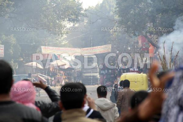 مواجهات بين رافضى الانقلاب والداخلية بحلوان
