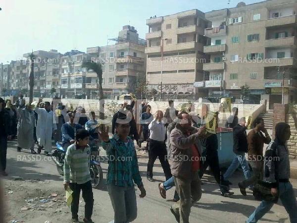 أهالى مطوبس فى مسيرتهم .. صامدون حتى يسقط الإنقلاب