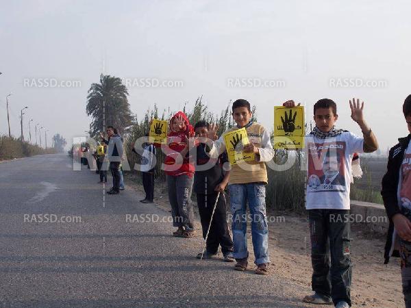 البحيرة تتوحد بسلاسل بشرية مناهضة للإنقلاب