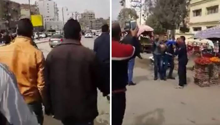 بالفيديو.. 3 أمناء شرطة يسحلون  شاباً بالسويس.. ومغردون: “مشهد زفت”