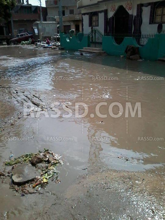 الصرف الصحي يغطي شوارع “غزالة الخيس” بالزقازيق