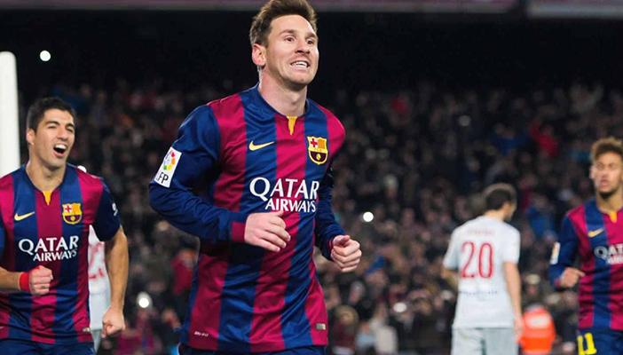 ميسي يقود برشلونة أمام إشبيلية