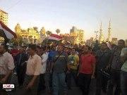 مظاهرات حاشدة بدمياط ومتظاهرون يوقفون حركة قطارات الغربية