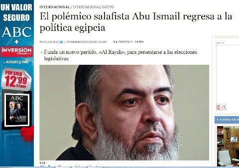 صحيفة أسبانية: أبو إسماعيل يناهض الوجود الامريكي بمصر