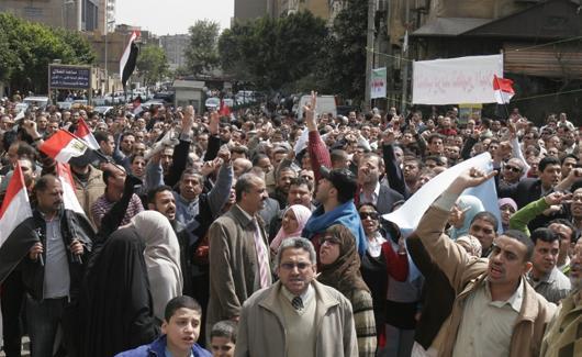 تظاهرة للعاملين بـ”ماسبيرو” للمطالبة بحقوقهم المالية