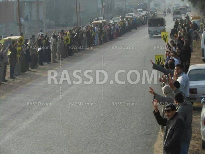 وقفة وسلاسل بشرية لـ” 7 الصبح” بفاقوس رفضا لحكم العسكر