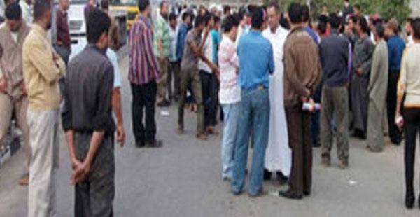 اعتصام عمال النقل البري بكفر الزيات للمطالبة بالأدنى للأجور