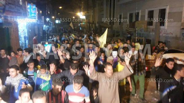 مسيرة ليلية بمركز ابشواى رفضا للانقلاب الدموي