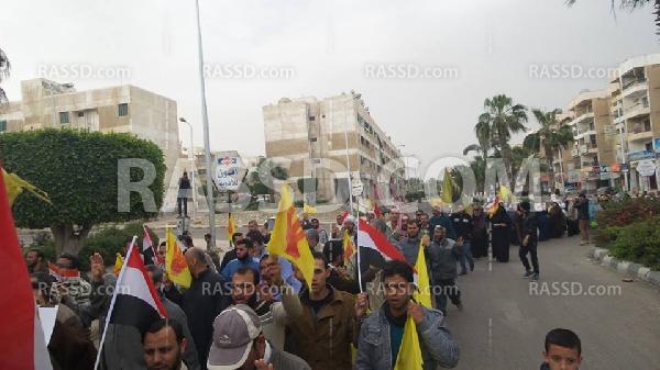 مسيرة ببرج العرب في أسبوع “لن يحكمنا الصهاينة والأمريكان”