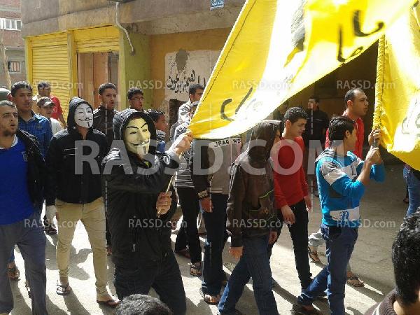 مسيرة لـ”شباب ضد الإنقلاب” بـ”منية النصر” تنديدا باعتقال الفتيات