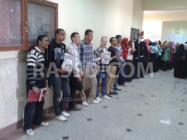 وقفة لطلاب التمريض ببني سويف إعتراضا على إعتقال زميلهم