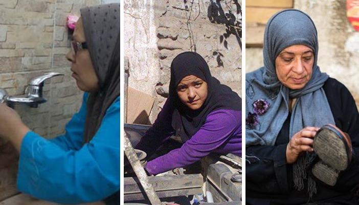 بالصور.. “في يومها العالمي” الفقر يدفع المصريات لامتهان الحرف الصعبة