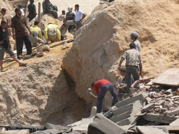 سقوط صخرة بالمقطم