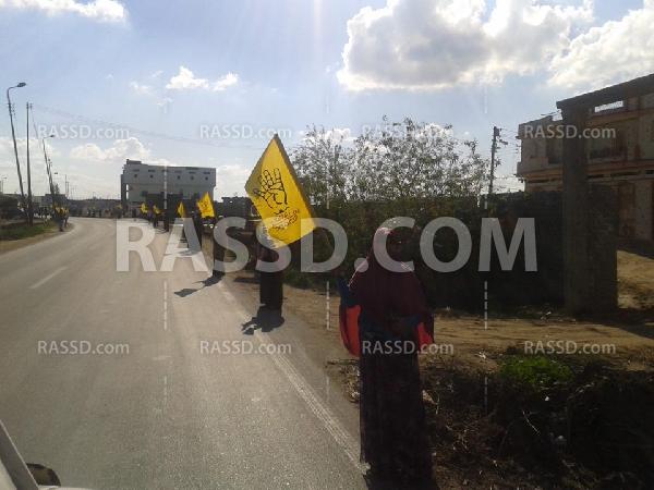 سلسلة بشرية لمؤيدي الشرعية بـ”دمنهور” البحيرة