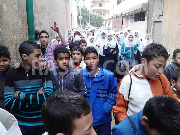 مسيرة لطلاب ضد الانقلاب بـ”بني مجدول” الجيزة