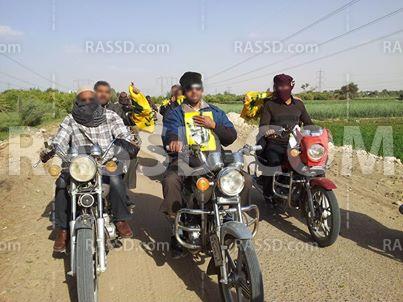 مسيرة بالدراجات النارية لرفض الانقلاب العسكري بـ”قنا”