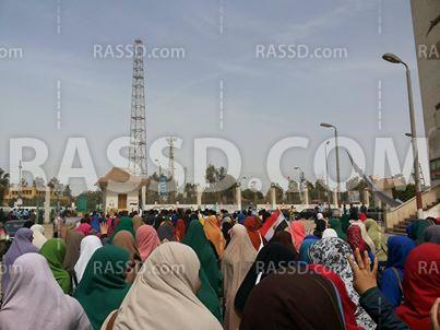 تظاهرة حاشدة لطلاب جامعة بني سويف لرفض عودة الحرس