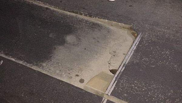 تحويلات مرورية بسبب كسر فاصل معدني أعلى كوبري طرة