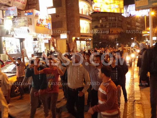 مسيرة مفاجئة لثوار المهندسين ضد الإنقلاب