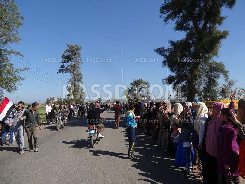 سلسلة بشرية صباحية بالحسينية رفضًا للانقلاب العسكري